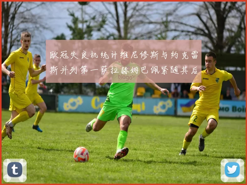 欧冠失良机统计维尼修斯与约克雷斯并列第一萨拉赫姆巴佩紧随其后